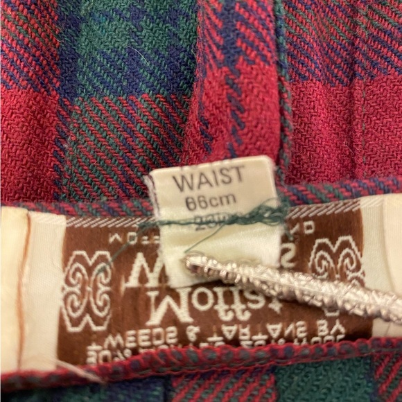 Vintage Moffat Weavers Scotland Plaid Tartan Kilt Skirt UK 14 Wrap Buckle Wool - Picture 13 of 13